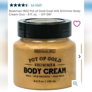 Beekman 1802 Pot Of Gold Shimmer Body Cream